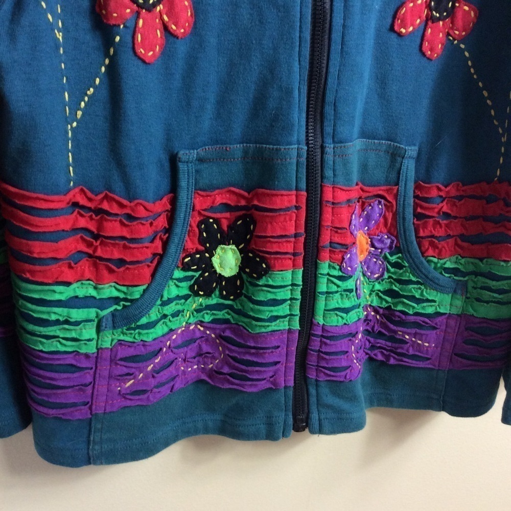 The Collection Royal Embroidered Patchwork Flare … - image 4